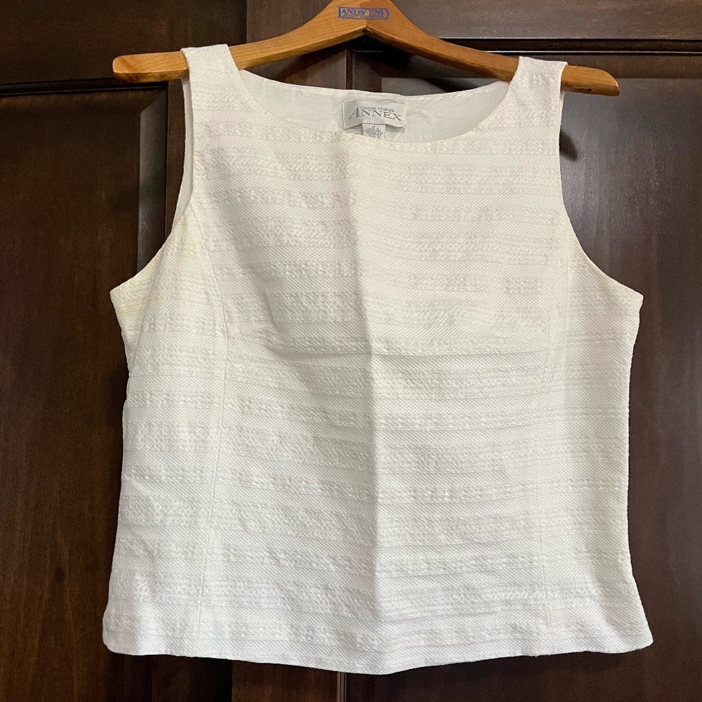 White Casual Corner Annex Dress Tank Top- Sz 14